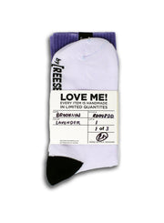 Brooklyn Striped Dip Dye Socks in Lavender