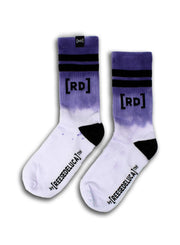 Brooklyn Striped Dip Dye Socks in Lavender