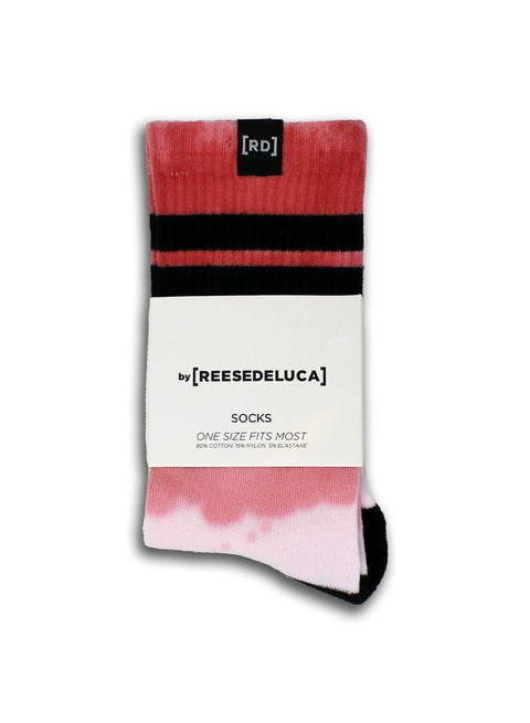 Brooklyn Striped Dip Dye Socks in Rose Quartz
