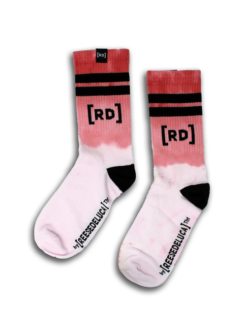 Brooklyn Striped Dip Dye Socks in Rose Quartz