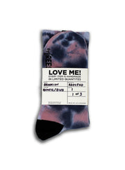 Brooklyn Striped Tie Dye Socks in Quartz Blue