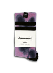 Brooklyn Striped Tie Dye Socks in Rose Navy