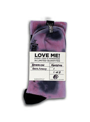 Brooklyn Striped Tie Dye Socks in Rose Navy
