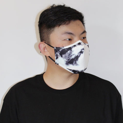 Scuba Dust Mask with Filters - Tie Dye White